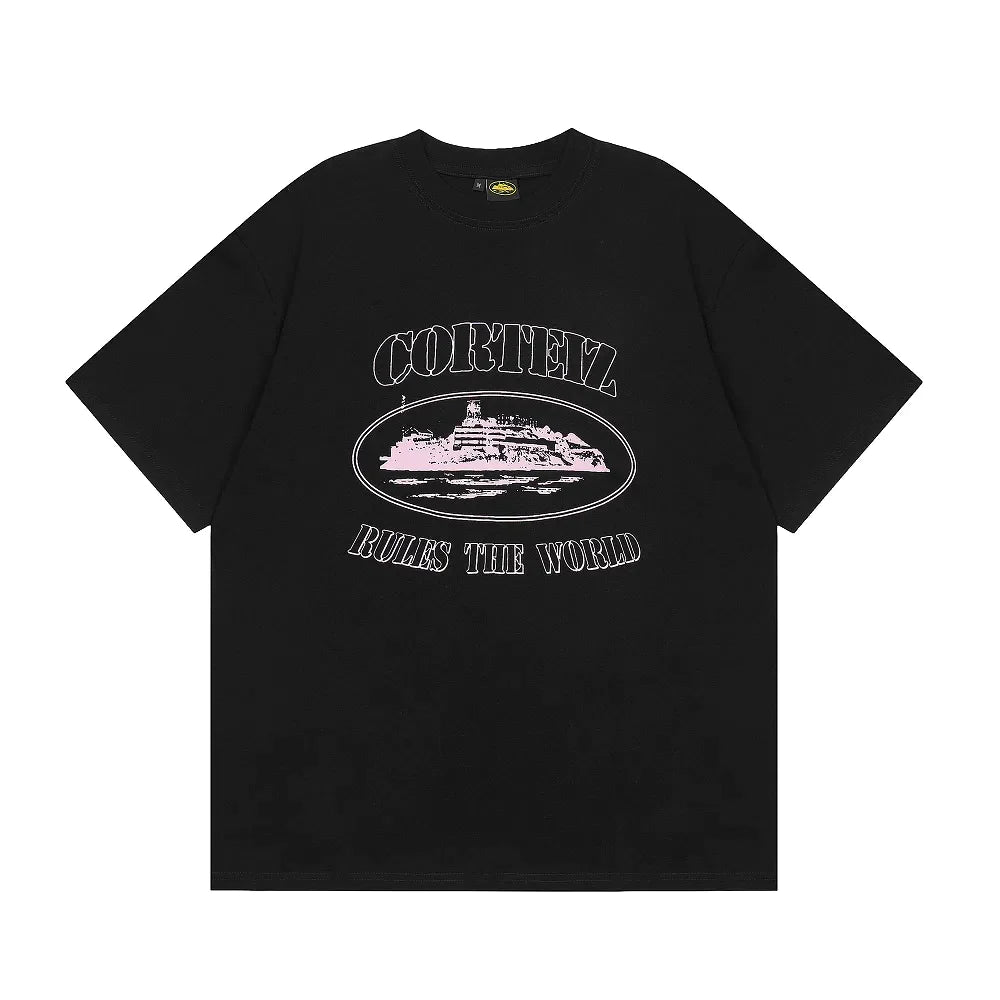 Corteiz Rules The World Black T-shirt – MBLK