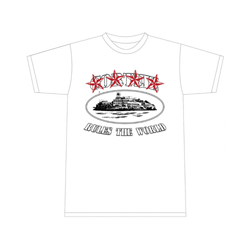 Corteiz Rules The World 5 Starz T-shirt – MBLK