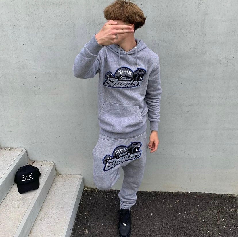 TRAPSTAR SHELL TRACKSUIT - GREY/LIME – withhuk