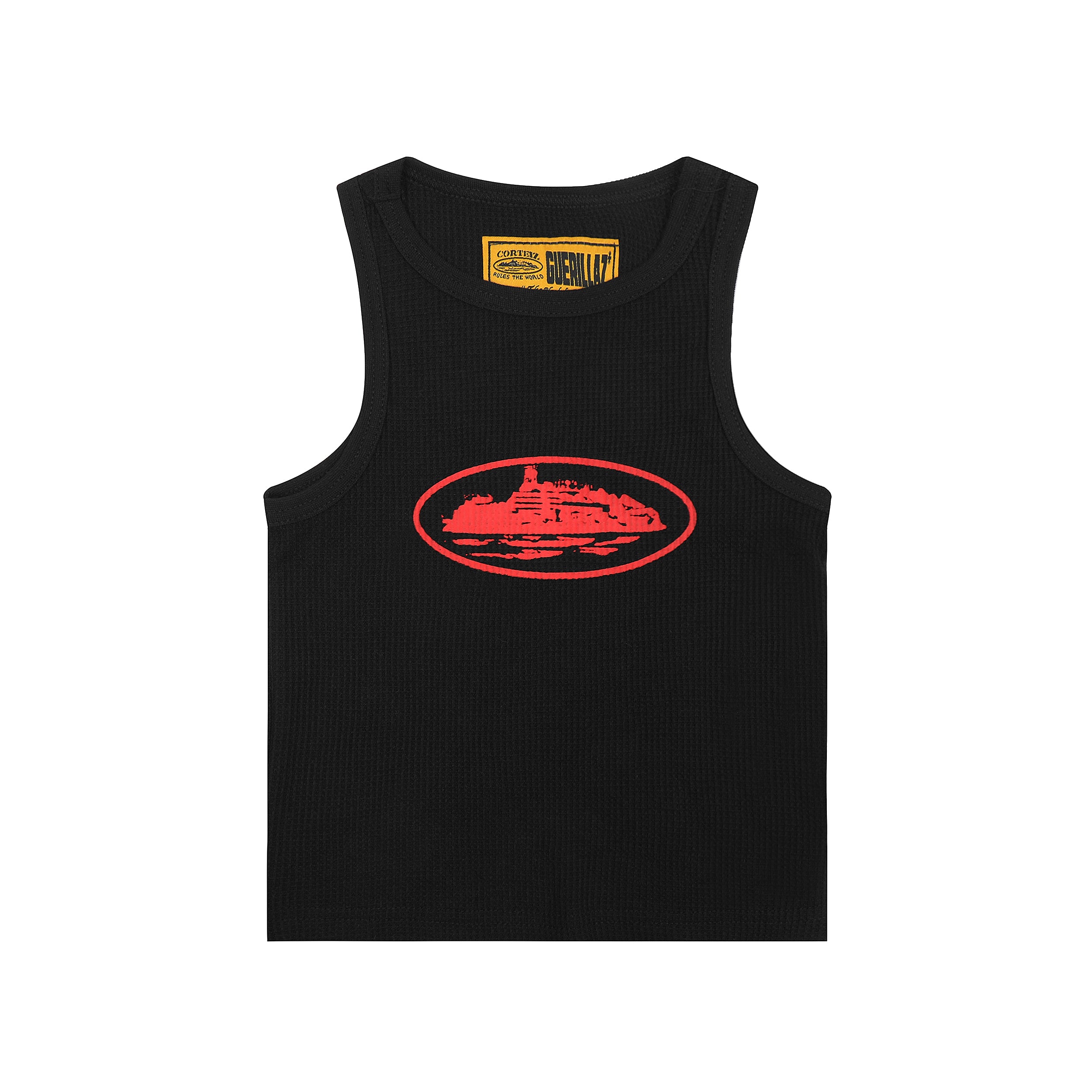 Alcatraz Black Red Tank Top - MALABLACK